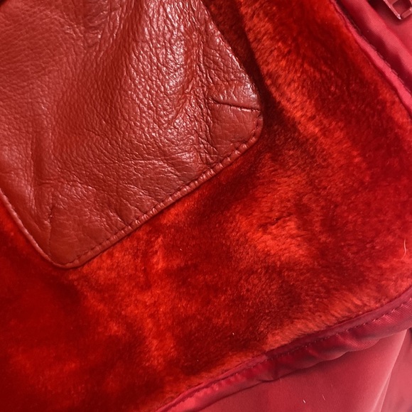 VNTG RED FULL GRAIN LEATHER W/ZIP OUT LINING DEEP POCKETS SEXY JACKET MADE IN US - Picture 11 of 14